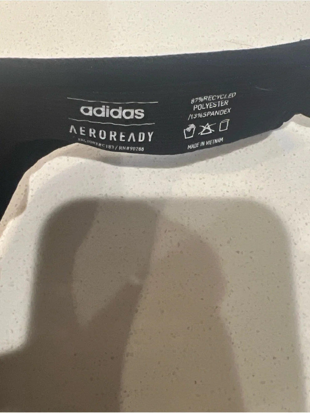adidas Unisex Black Visor with White Logo